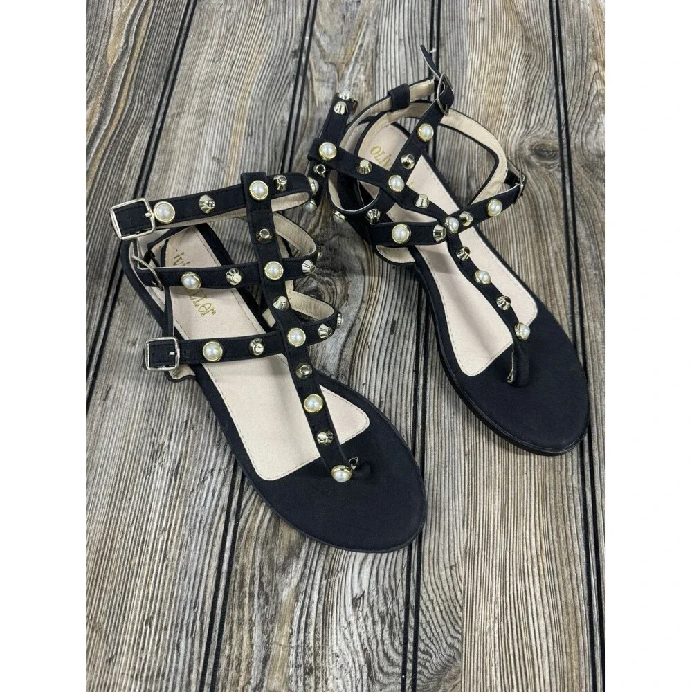 OLIVIA MILLER  STUD GLADIATOR SANDALS SIZE 7